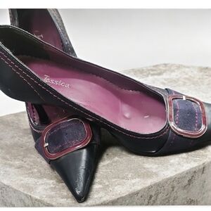 Jessica Black and Purple Women's Shoes